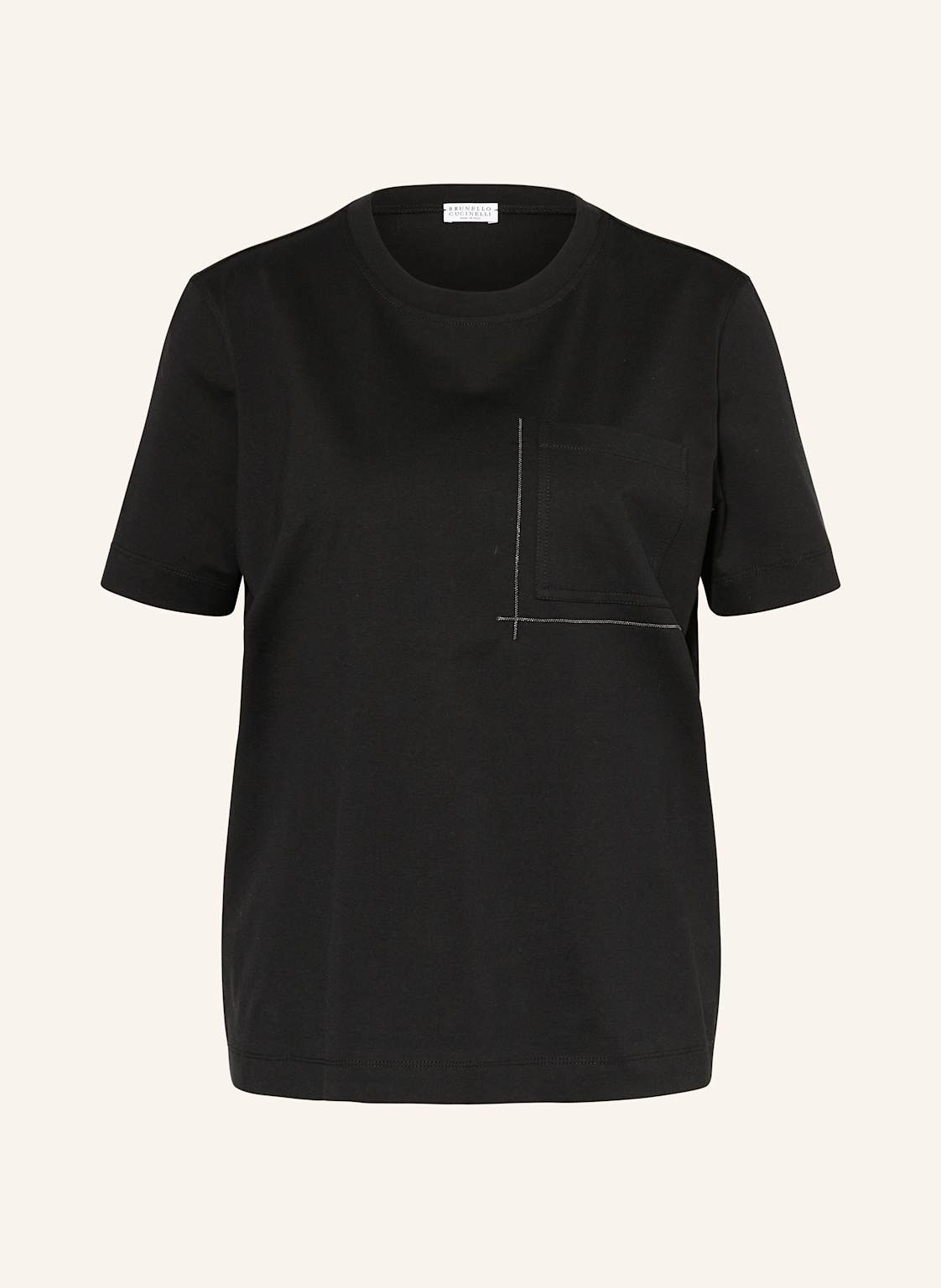 Brunello Cucinelli T-Shirt Mit Schmucksteinen schwarz von BRUNELLO CUCINELLI