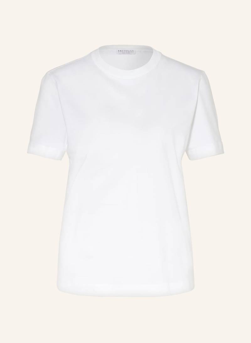 Brunello Cucinelli T-Shirt Mit Schmucksteinen weiss von BRUNELLO CUCINELLI