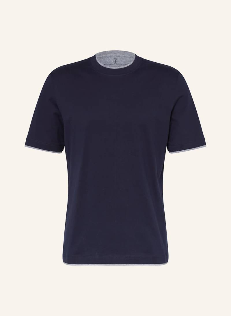 Brunello Cucinelli T-Shirt blau von BRUNELLO CUCINELLI