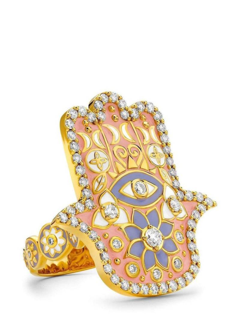 BUDDHA MAMA 20kt yellow gold Hamsa ring von BUDDHA MAMA