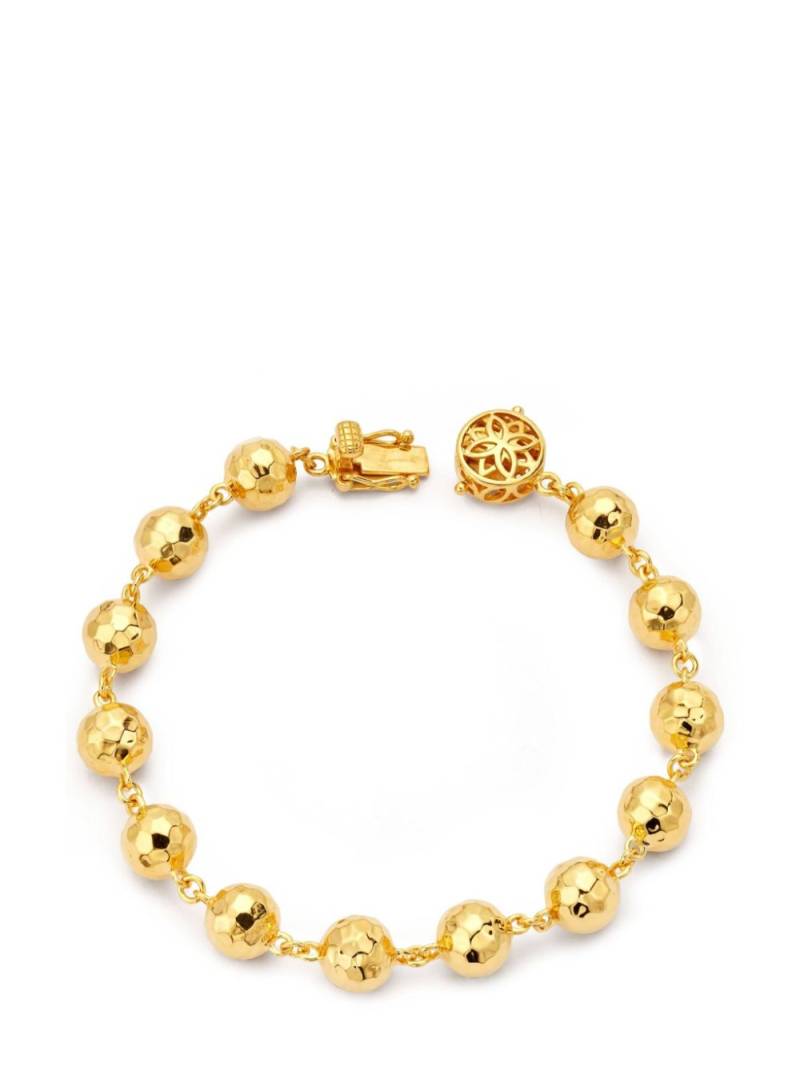 BUDDHA MAMA 20kt yellow gold hammered bracelet von BUDDHA MAMA