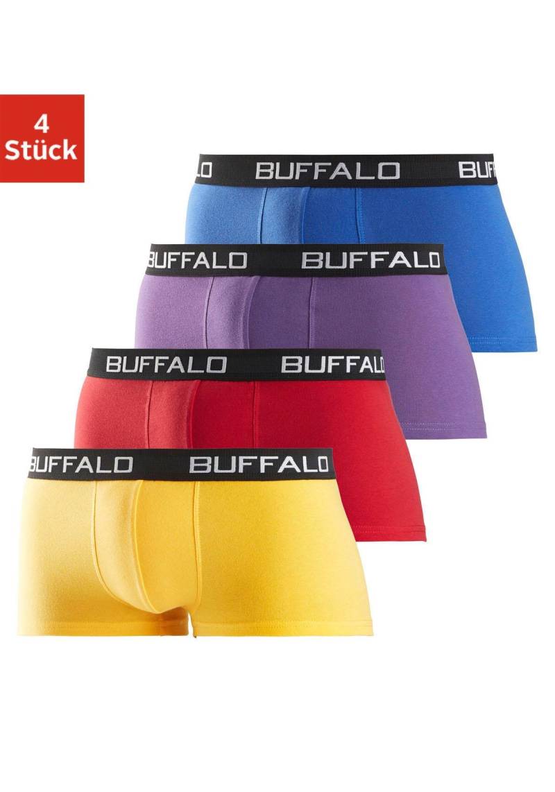 Buffalo Hipster, (Packung, 4 St.), knapp sitzende Boxershorts mit Kontrastbund aus Baumwollmischung von Buffalo