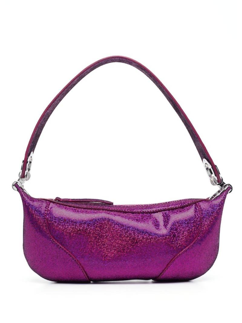 BY FAR Amira metallic mini shoulder bag - Pink von BY FAR