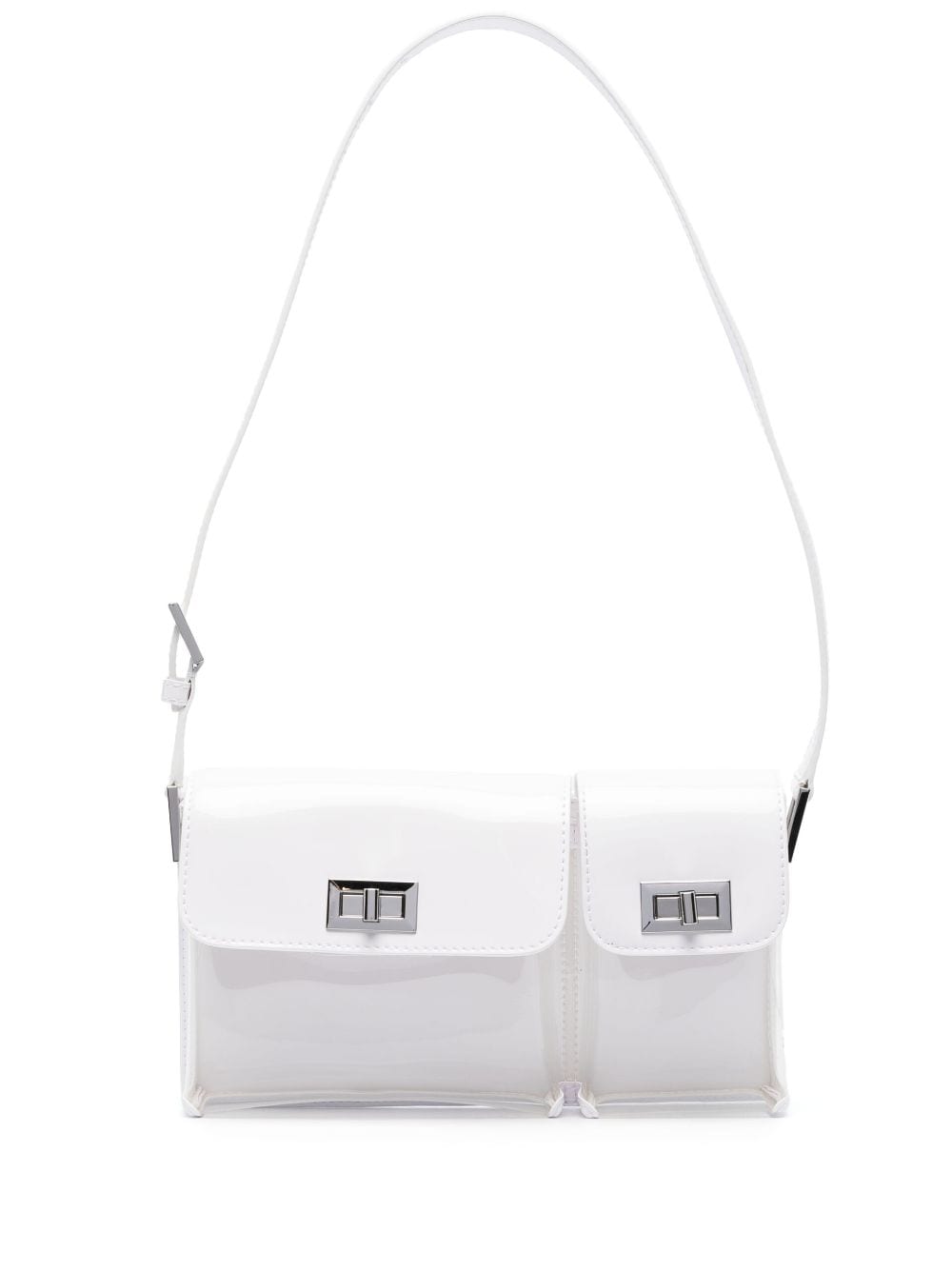 BY FAR Billy faux-leather shoulder bag - White von BY FAR