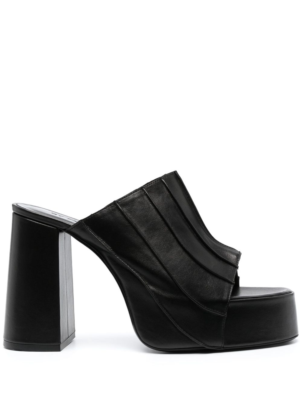 BY FAR Brad 120mm platform mules - Black von BY FAR