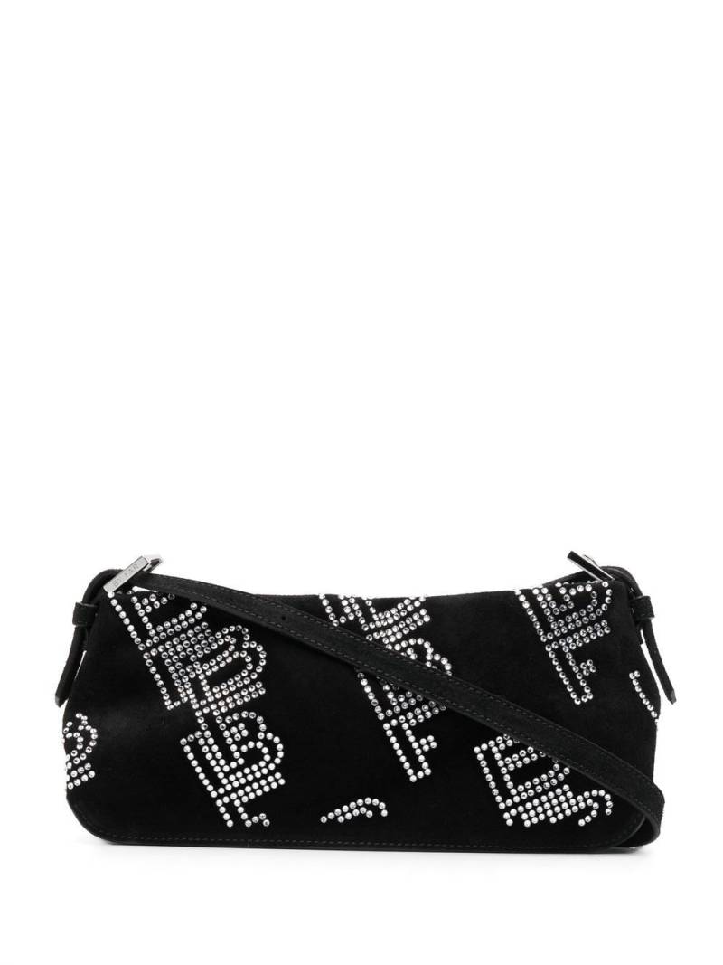 BY FAR Dulce crystal-embellished shoulder bag - Black von BY FAR