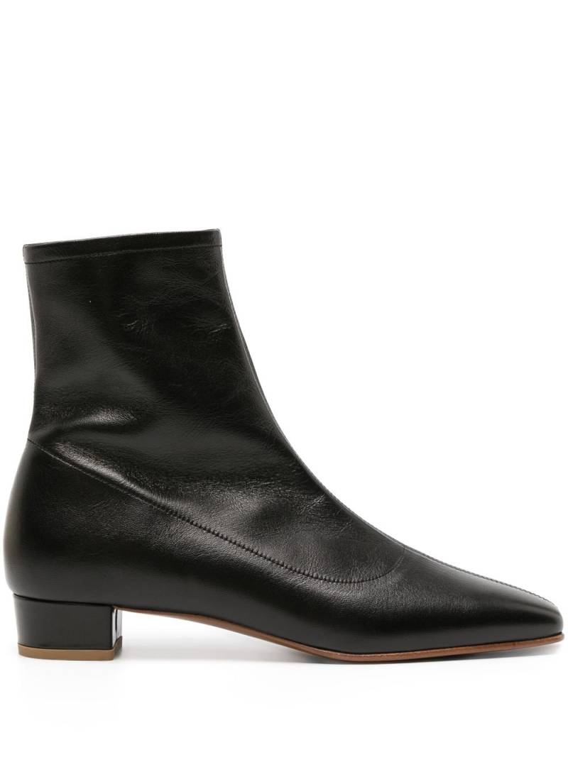 BY FAR Este 30mm square-toe ankle boots - Black von BY FAR