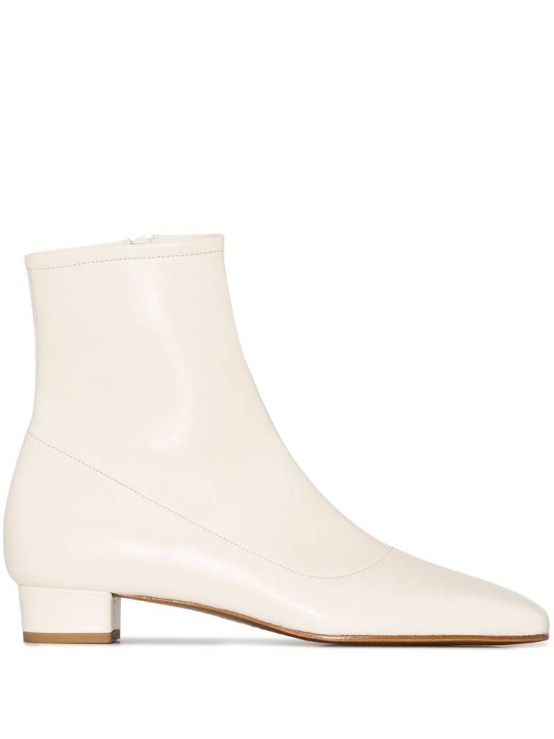 BY FAR Este 30mm square-toe ankle boots - Neutrals von BY FAR