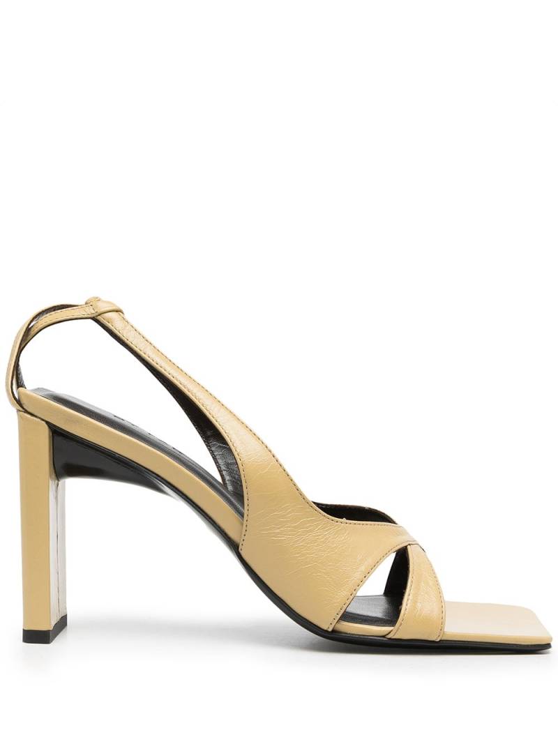 BY FAR Kseniya crossover 85mm sandals - Yellow von BY FAR