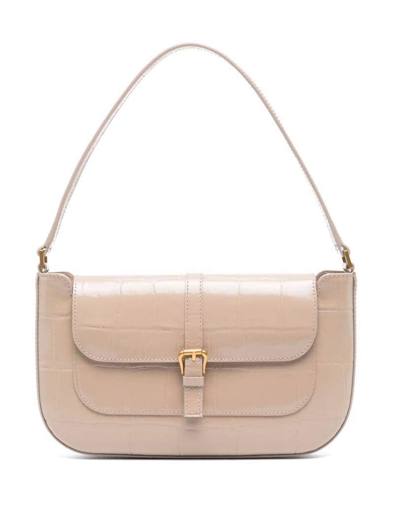 BY FAR Miranda crocodile-embossed leather shoulder bag - Neutrals von BY FAR