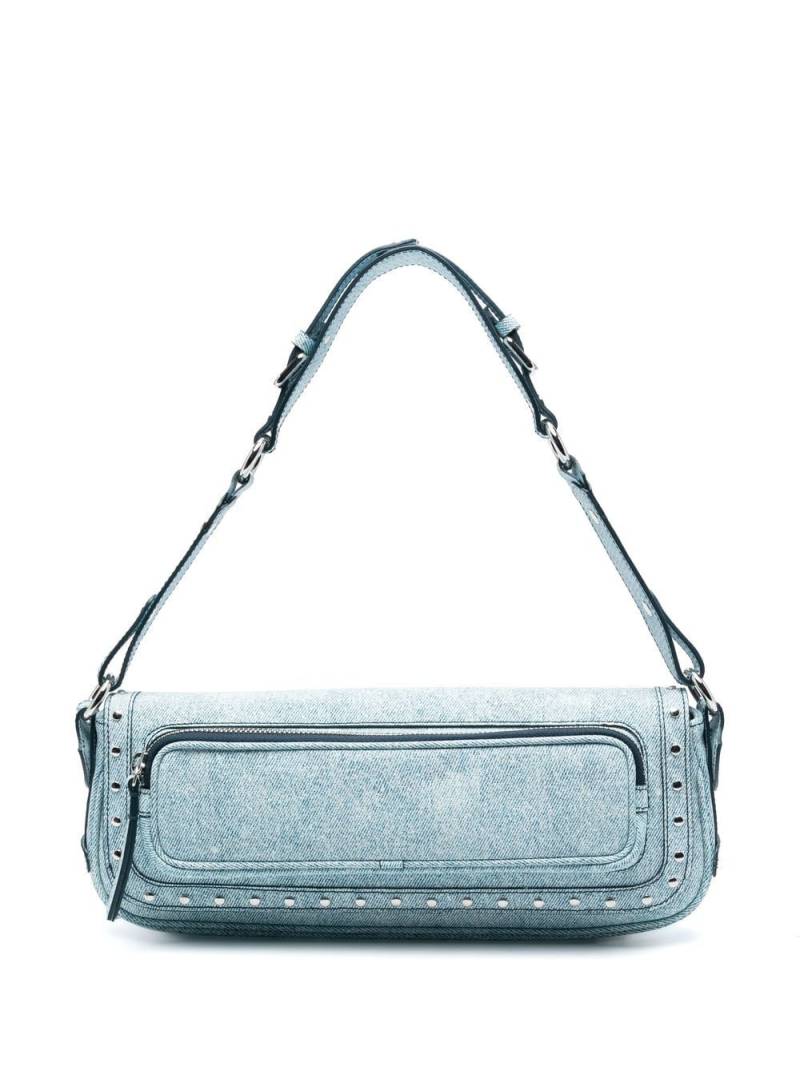 BY FAR Maddy studded shoulder bag - Blue von BY FAR