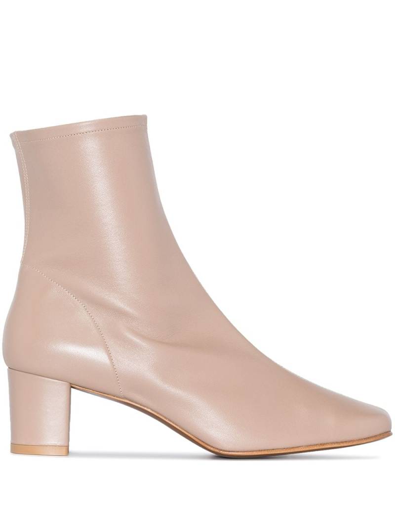 BY FAR leather 60mm ankle boots - Neutrals von BY FAR