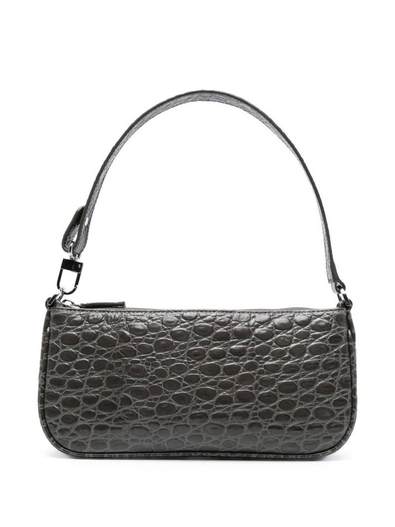 BY FAR Rachel crocodile-embossed shoulder bag - Green von BY FAR