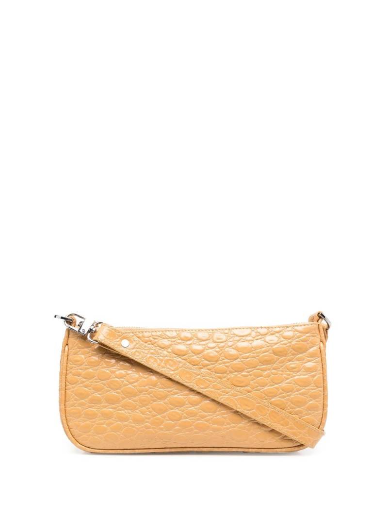 BY FAR Rachel crocodile-print shoulder bag - Neutrals von BY FAR