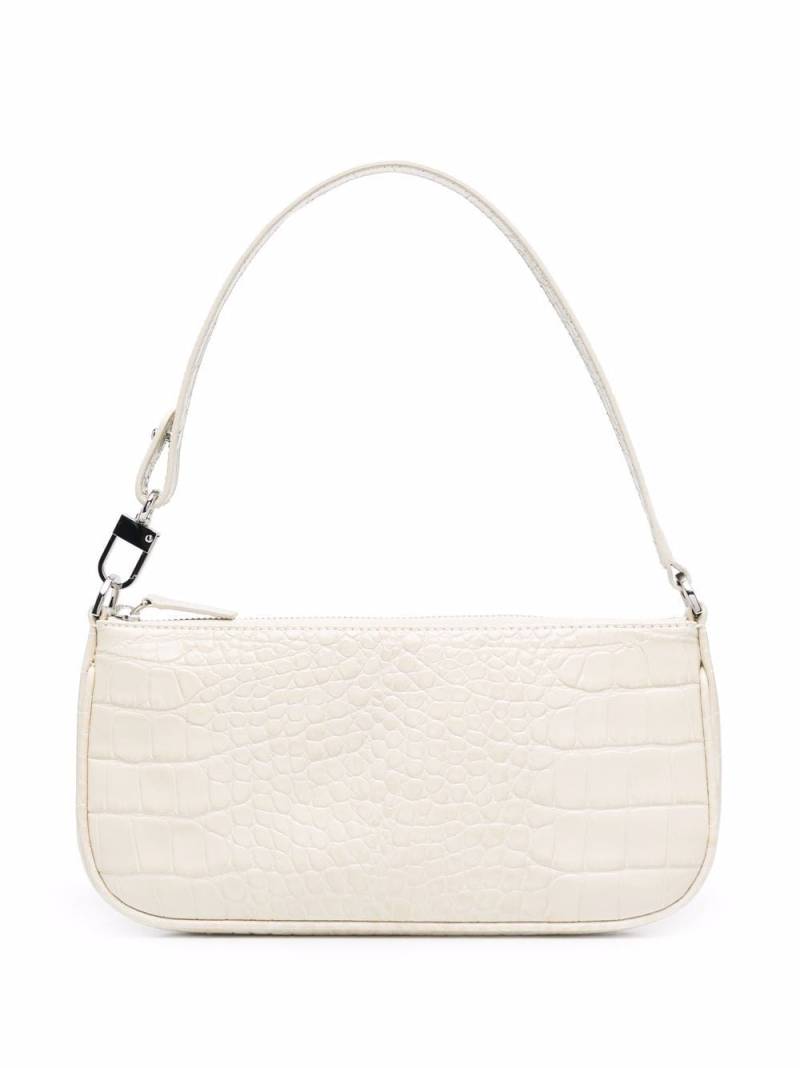 BY FAR Rachel crocodille-effect shoulder bag - Neutrals von BY FAR