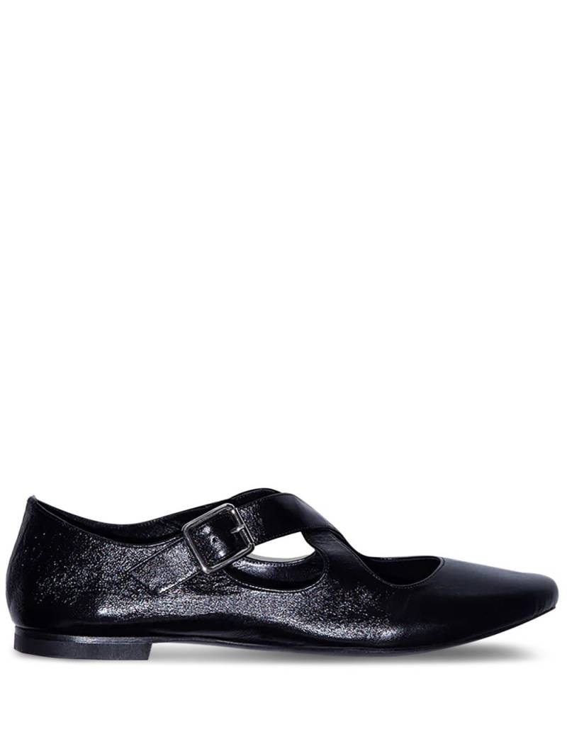 BY FAR Tami leather ballerina shoes - Black von BY FAR