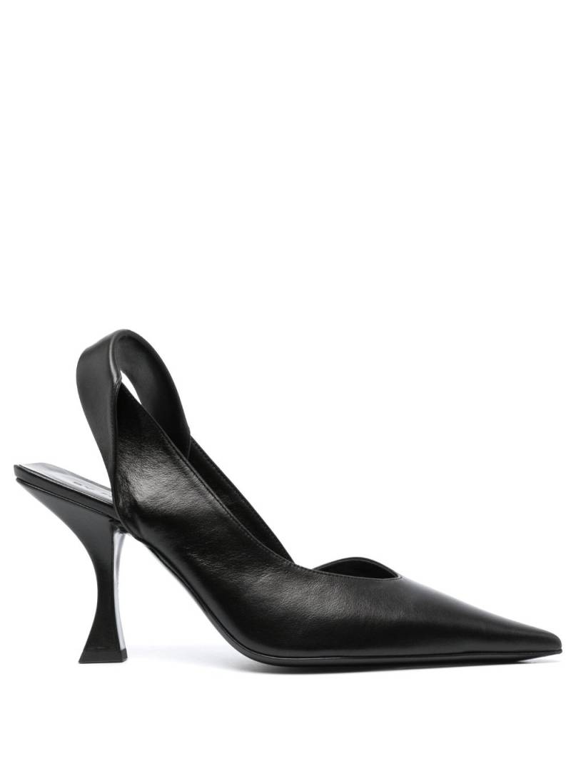 BY FAR Yasha 90mm twist-detail pumps - Black von BY FAR