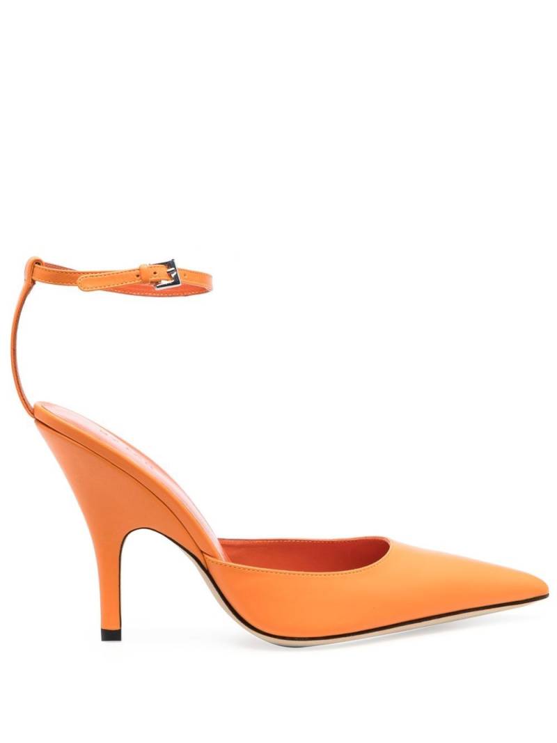 BY FAR ankle strap 70mm pumps - Orange von BY FAR