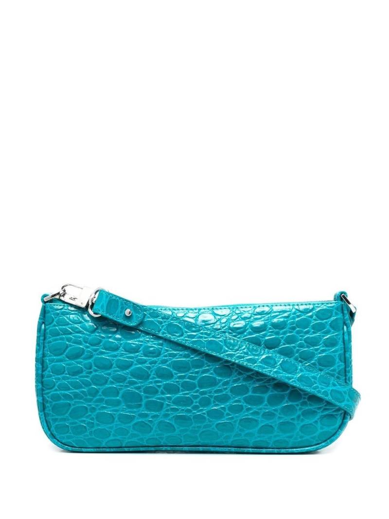 BY FAR crocodile-embossed leather shoulder bag - Blue von BY FAR