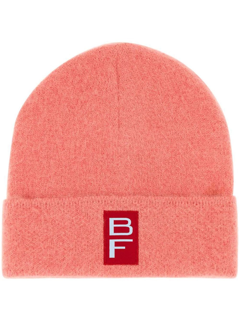 BY FAR logo-patch knit beanie - Pink von BY FAR