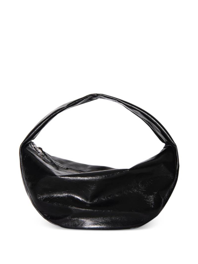 BY FAR maxi Cush creased leather shoulder bag - Black von BY FAR