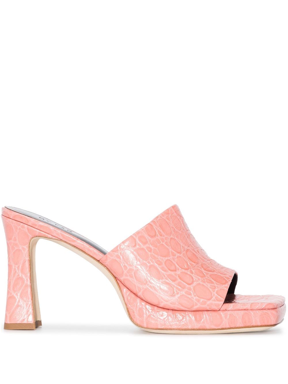 BY FAR open-toe crocodile-effect sandals - Pink von BY FAR