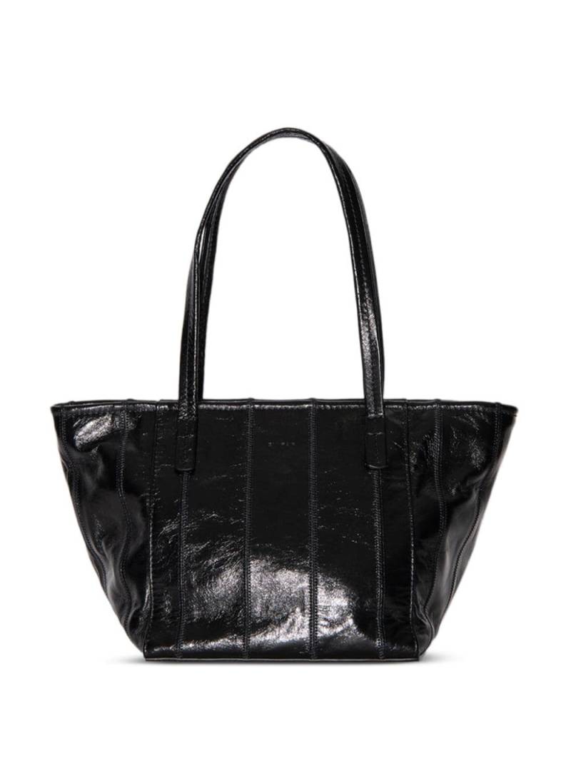 BY FAR patchwork creased leather shoulder bag - Black von BY FAR