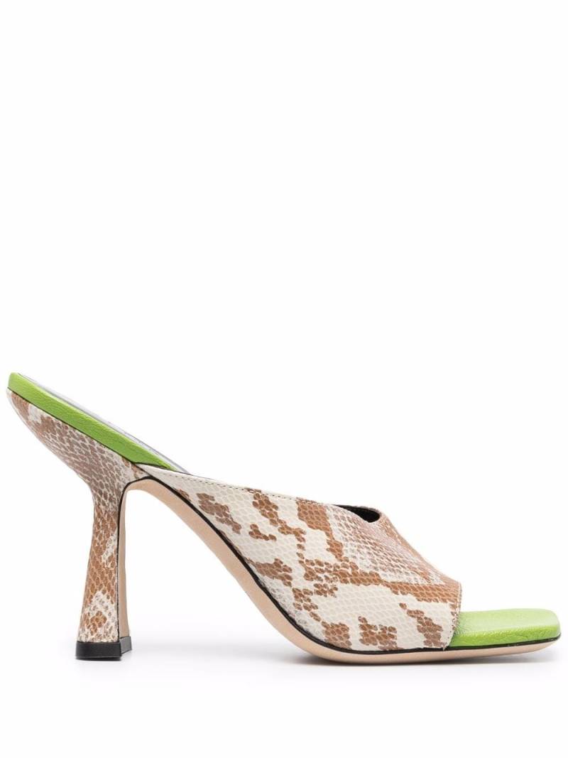 BY FAR snakeskin-effect sandals - Neutrals von BY FAR