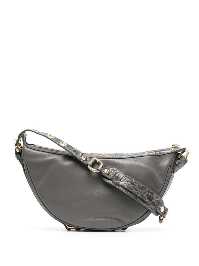 BY FAR zip-up curved shoulder bag - Grey von BY FAR