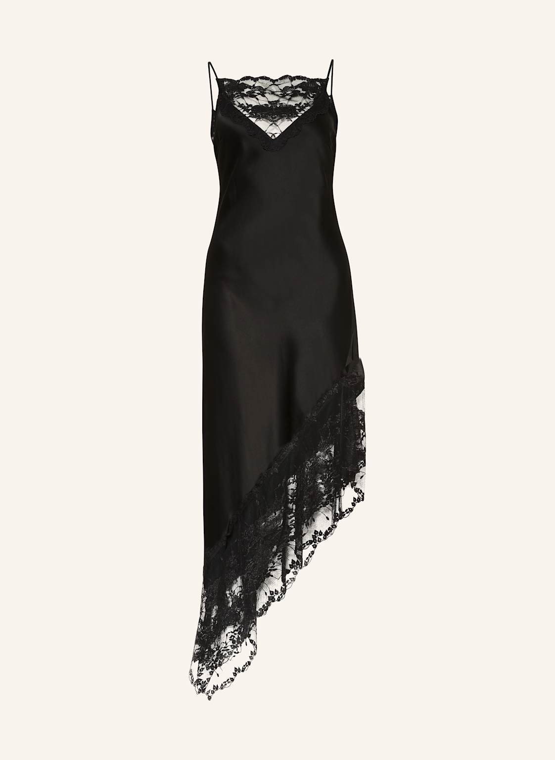 By Malene Birger Satinkleid Laynee Mit Spitze schwarz von BY MALENE BIRGER