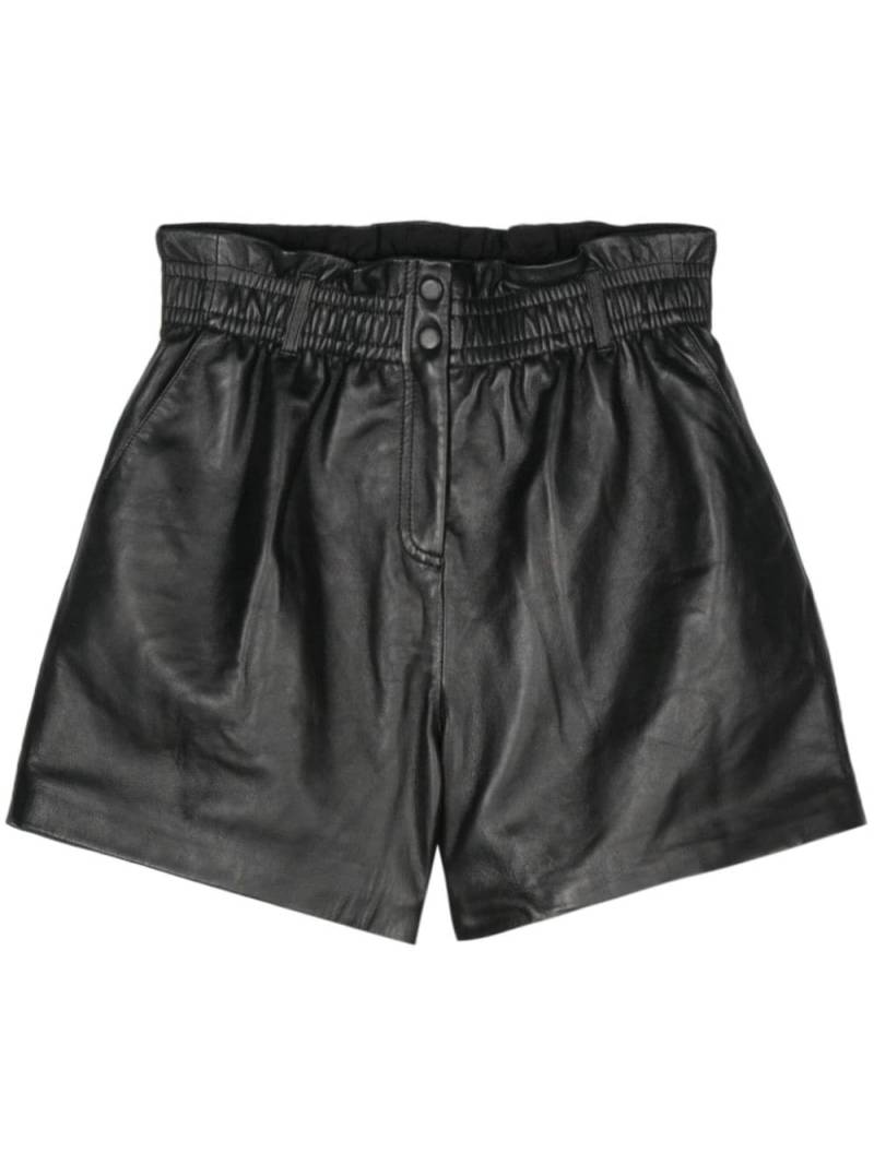 Ba&Sh Aglae leather shorts - Black von Ba&Sh