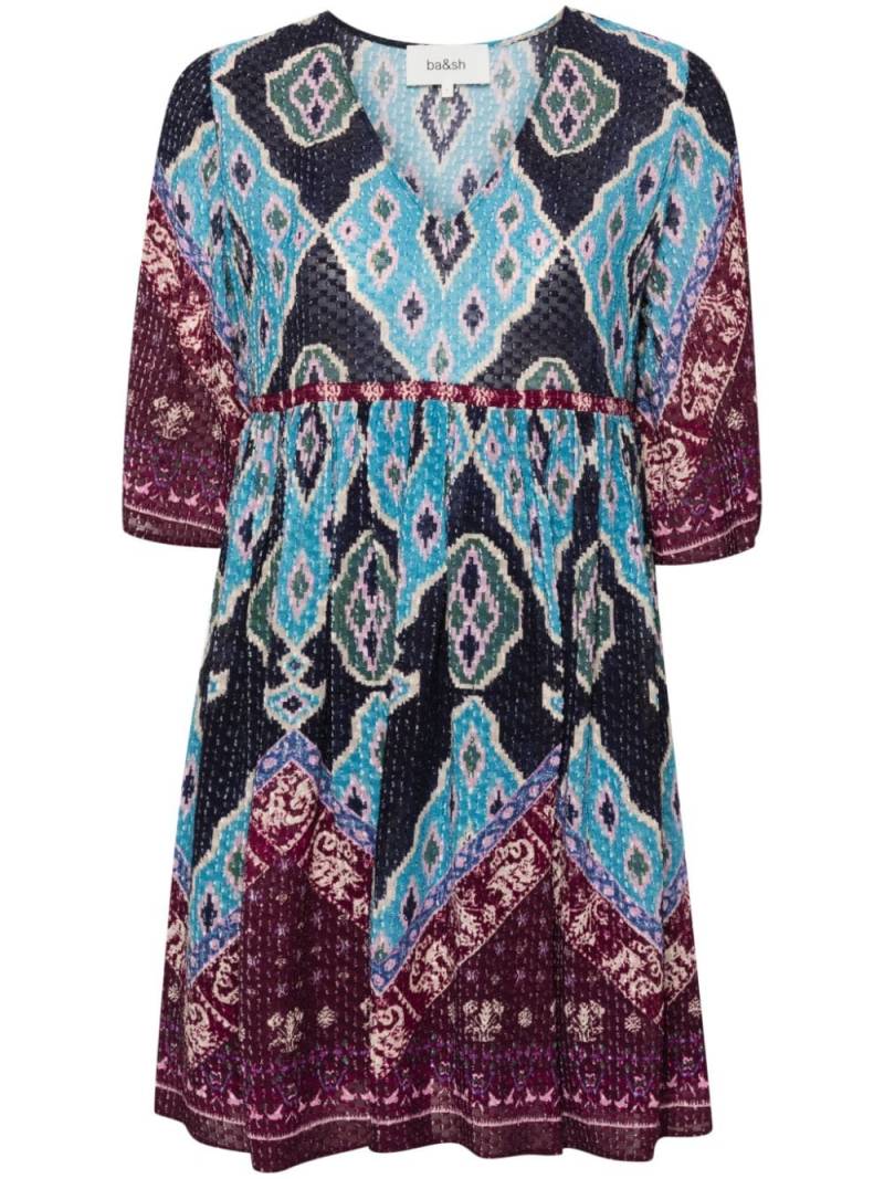 Ba&Sh Maddy patterned-jacquard mini dress - Blue von Ba&Sh