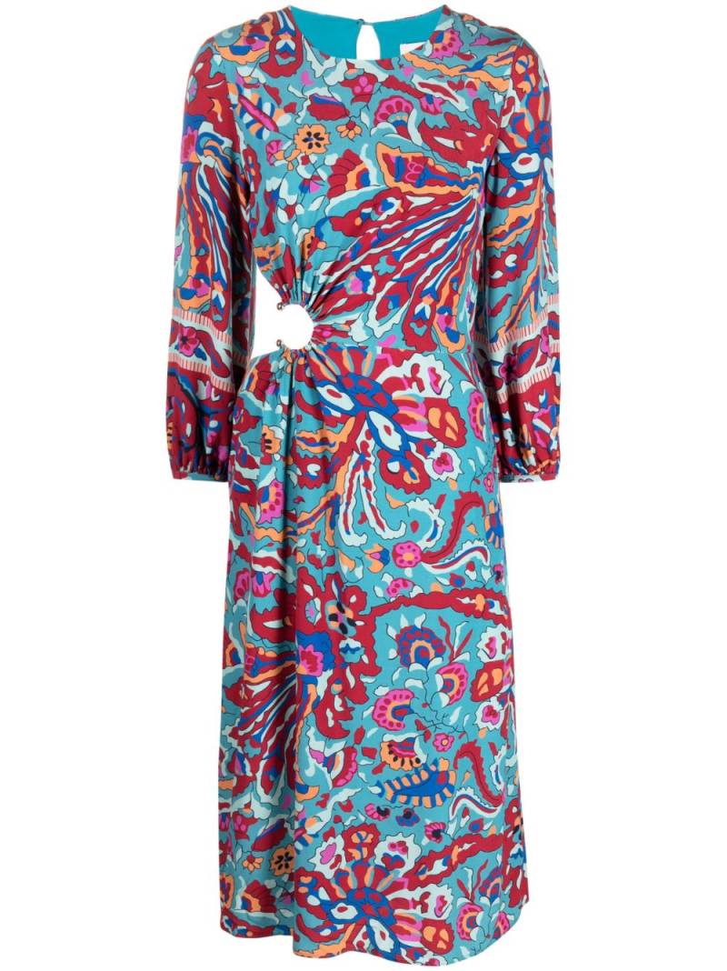 Ba&Sh Monica floral-print midi dress - Blue von Ba&Sh