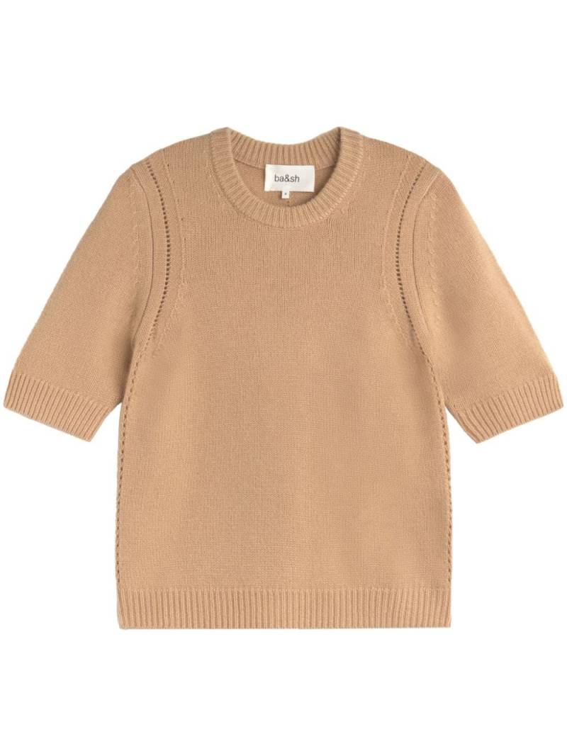 Ba&Sh cashmere short sleeve top - Neutrals von Ba&Sh