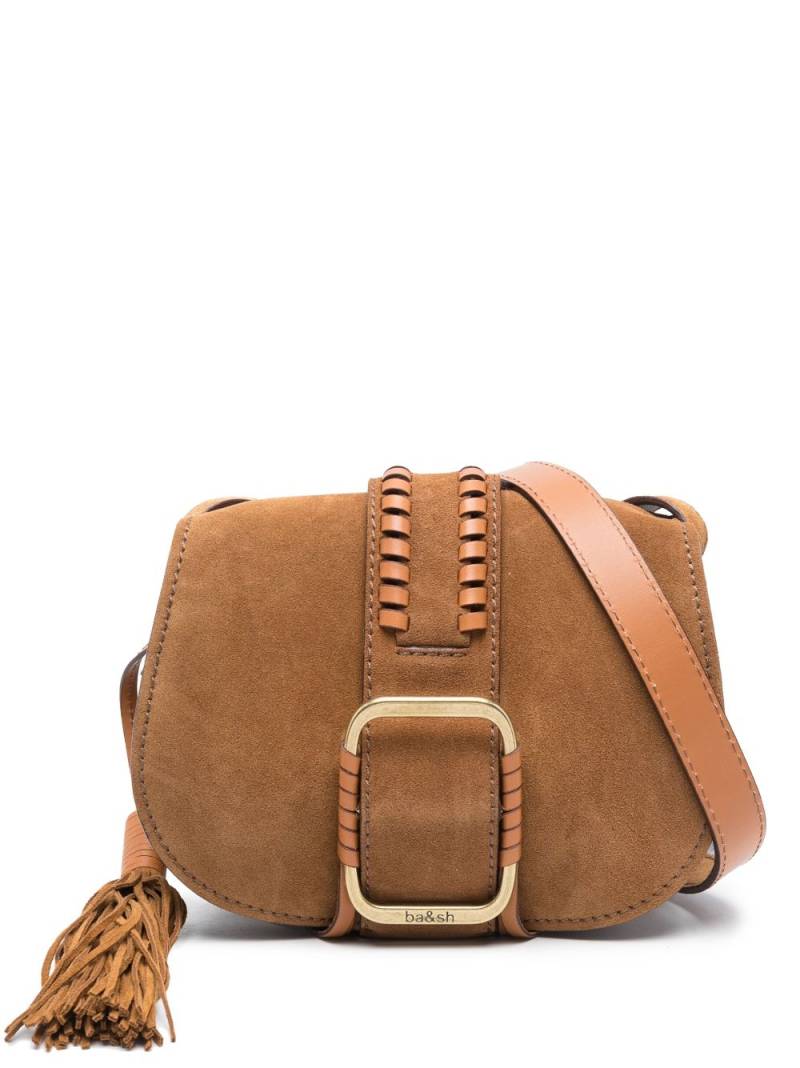 Ba&Sh small Teddy logo-engraved crossbody bag - Brown von Ba&Sh