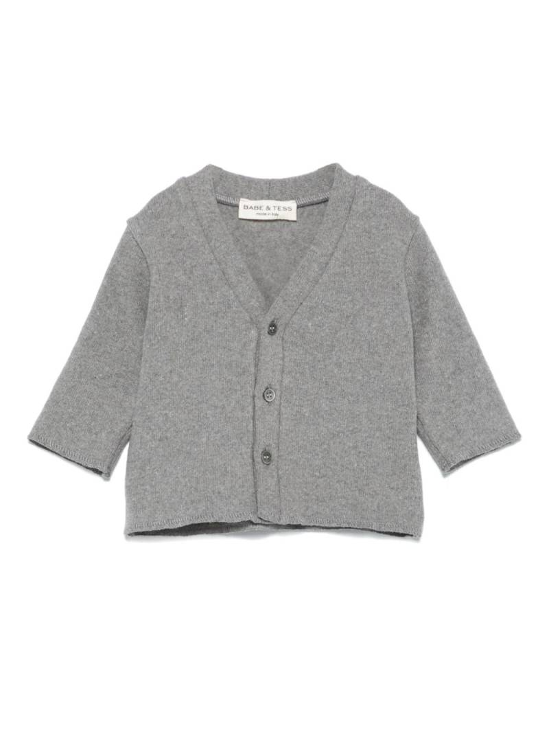 Babe And Tess mélange-effect cardigan - Grey von Babe And Tess