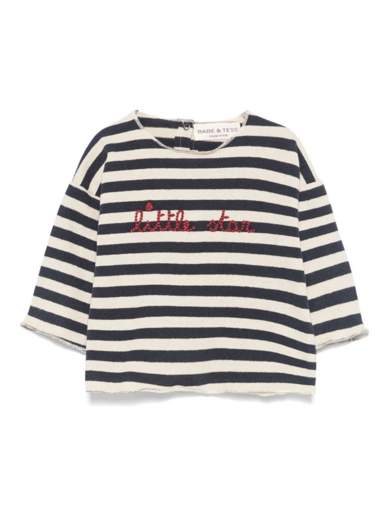 Babe And Tess striped T-shirt - Neutrals von Babe And Tess