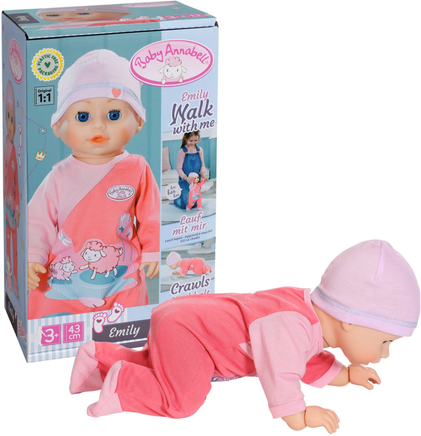 Baby Annabell Babypuppe »Emily Lauf mit mir, 43 cm«, mit Soundfunktion Baby Annabell Babypuppe »Emily Lauf mit mir, 43 cm«, mit Soundfunktion von Baby Annabell