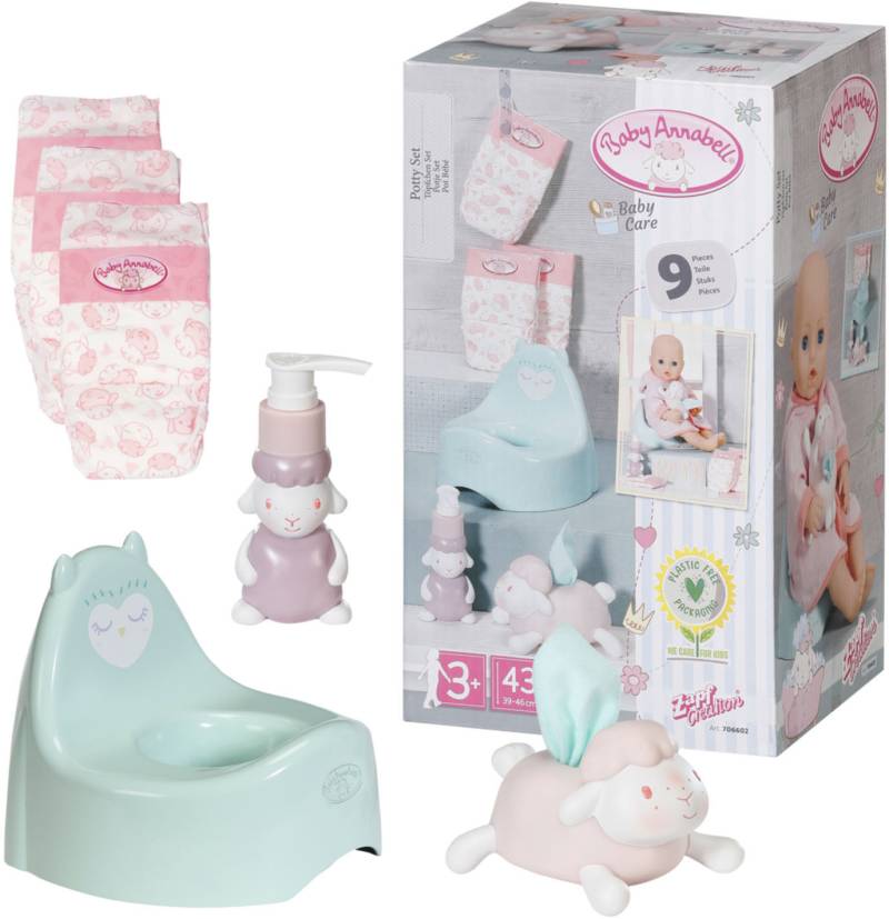 Baby Annabell Puppen Töpfchen »Töpfchen Set«, mit Töpfchen, 3 Windeln, Seifen- und Tuch-Spender von Baby Annabell