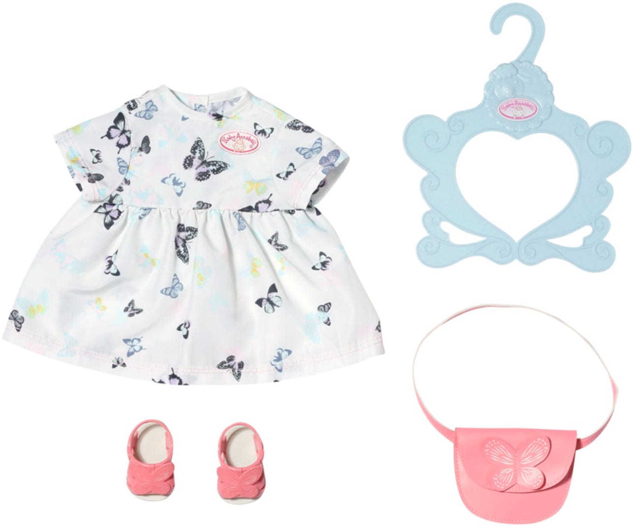 Baby Annabell Puppenkleidung »Deluxe Kleid Set, 43 cm«, mit Kleiderbügel von Baby Annabell