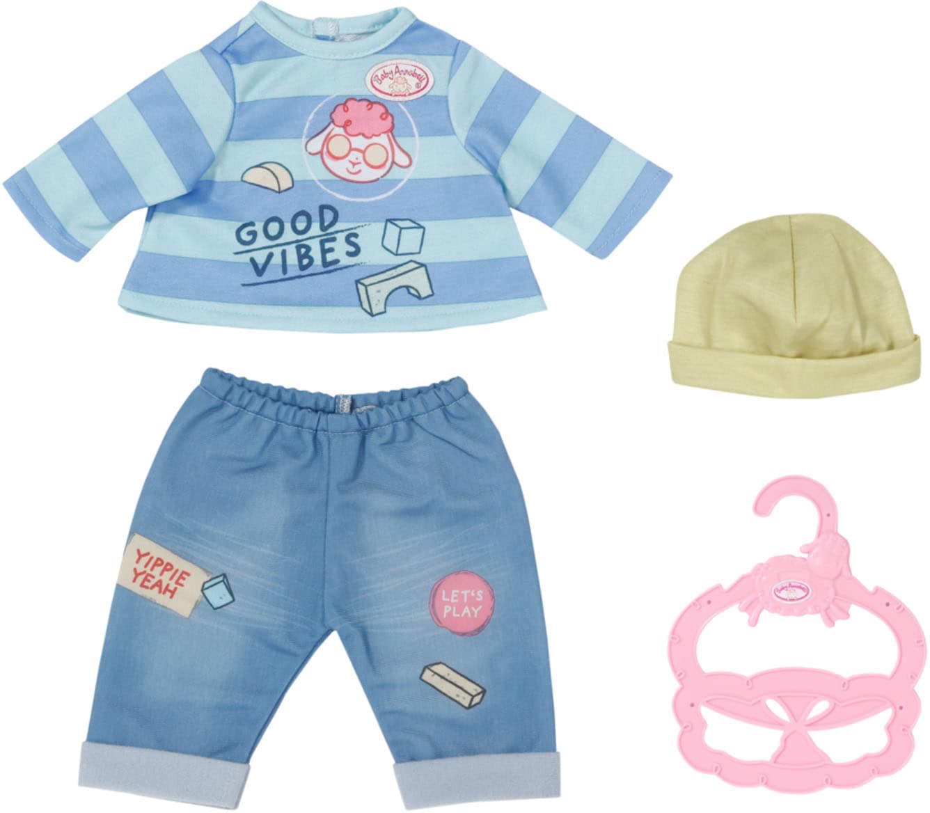 Baby Annabell Puppenkleidung »Little Shirt & Hose, 36 cm«, mit Kleiderbügel von Baby Annabell