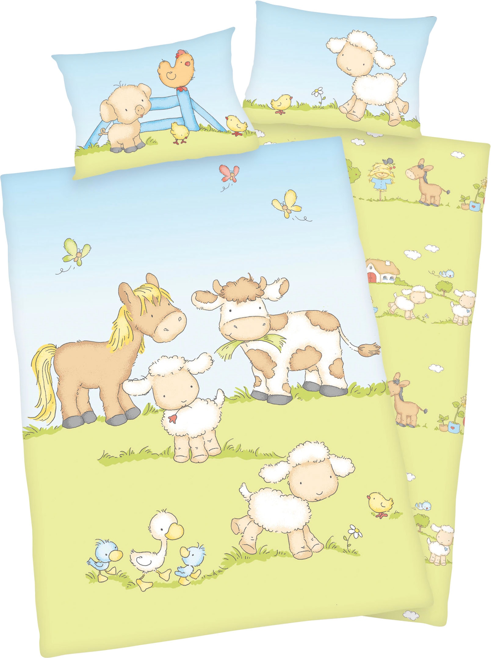 Baby Best Babybettwäsche »Bauernhoftiere«, mit niedlichem Tier Motiv Baby Best Babybettwäsche »Bauernhoftiere«, mit niedlichem Tier Motiv von Baby Best