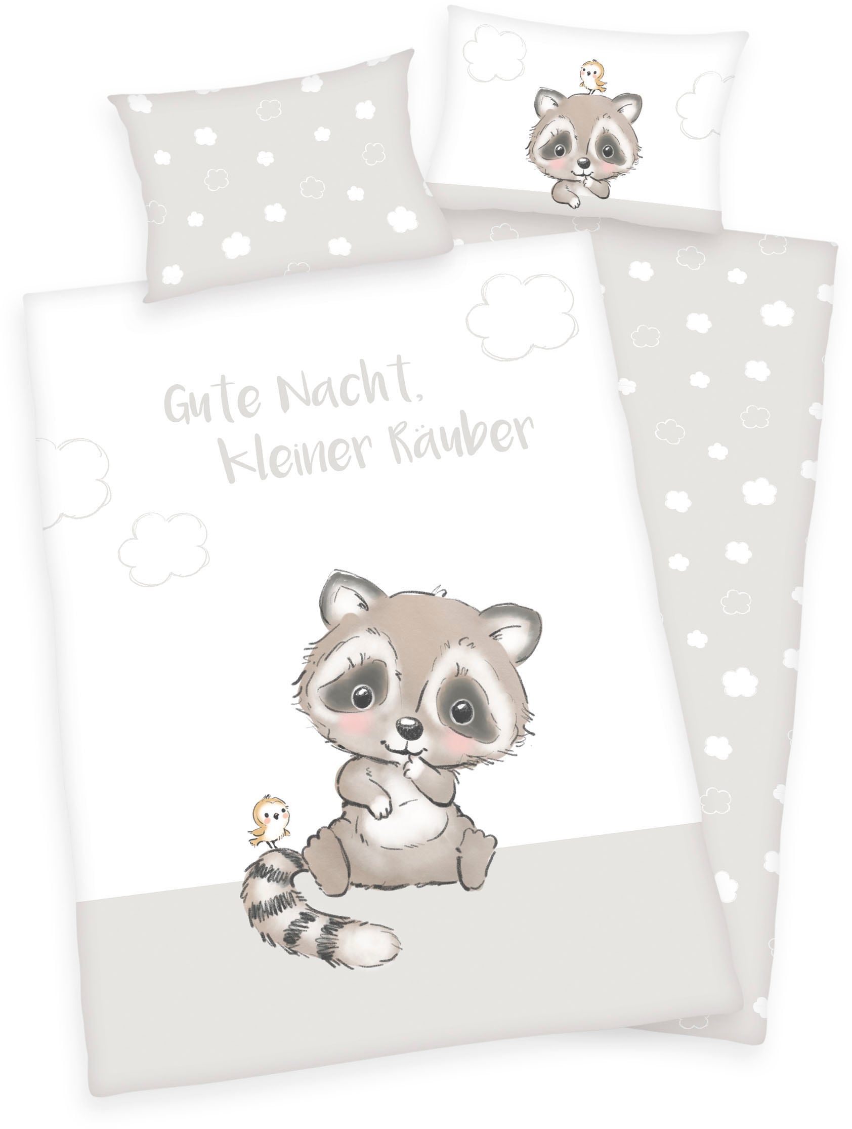 Baby Best Babybettwäsche »Kleiner Räuber«, mit niedlichem Druck und Schriftzug Baby Best Babybettwäsche »Kleiner Räuber«, mit niedlichem Druck und Schriftzug von Baby Best