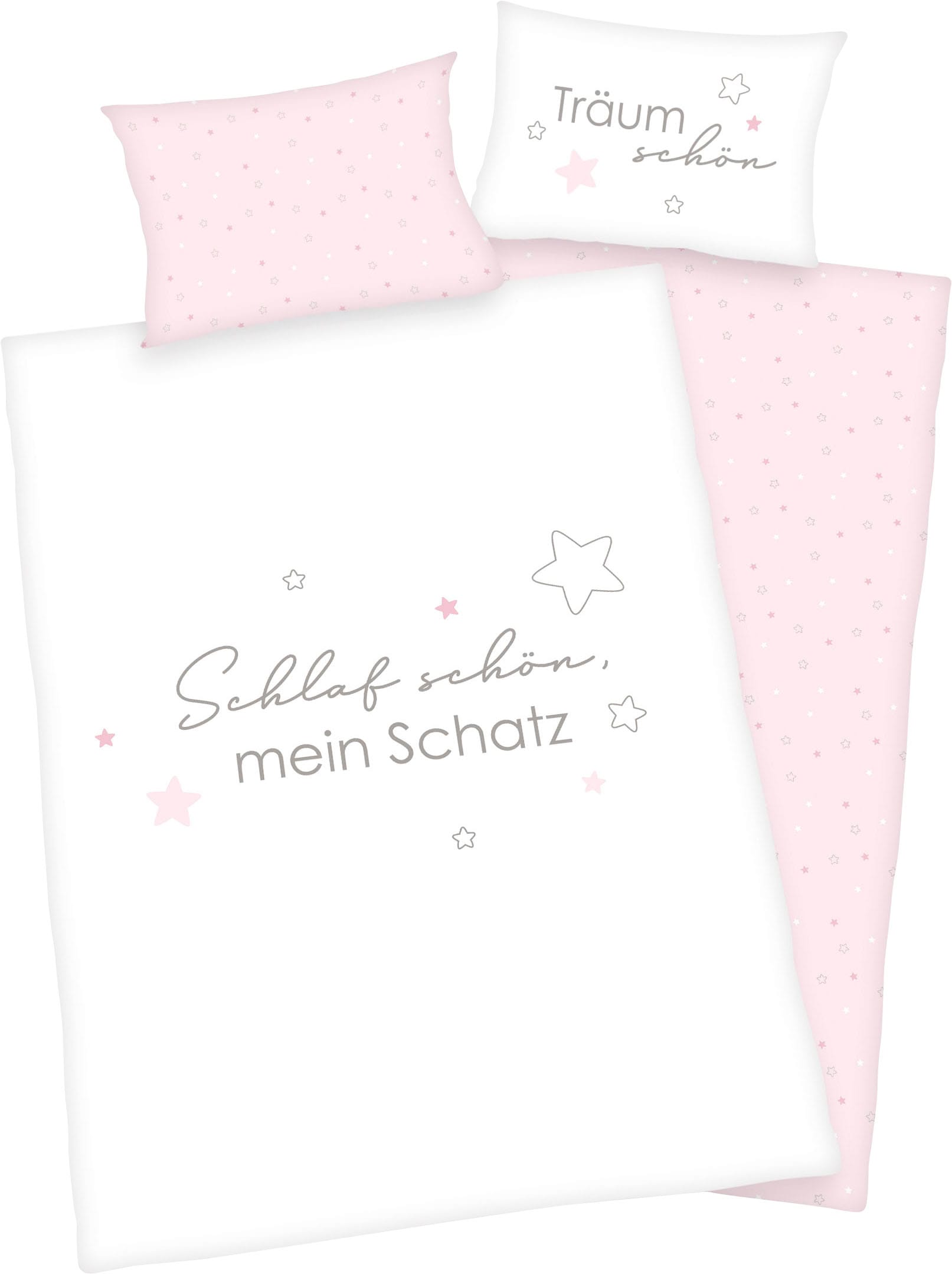 Baby Best Babybettwäsche »Kleiner Schatz«, mit liebevollem Motiv und Schriftzug Baby Best Babybettwäsche »Kleiner Schatz«, mit liebevollem Motiv und Schriftzug von Baby Best