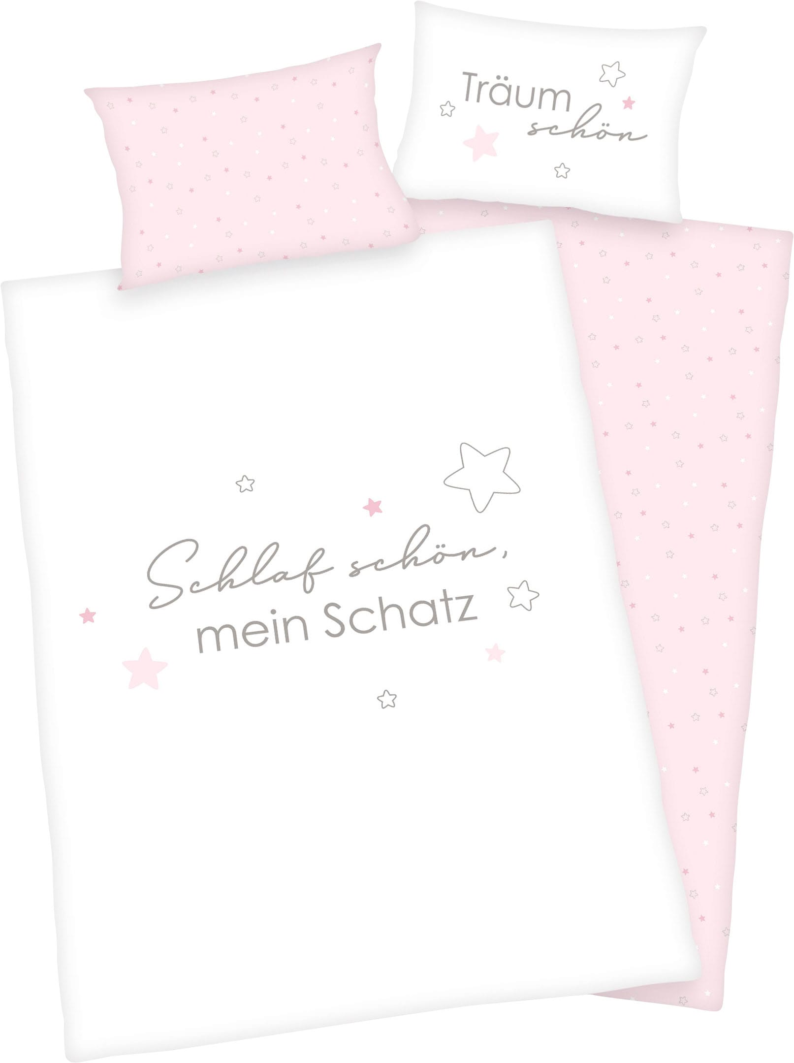 Baby Best Babybettwäsche »Kleiner Schatz«, mit liebevollem Motiv und Schriftzug von Baby Best