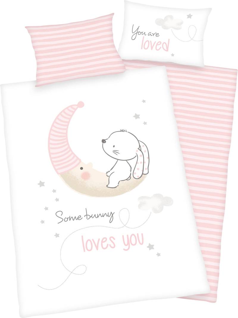 Baby Best Babybettwäsche »Little bunny«, mit Häschen Motiv und liebevollem Schriftzug von Baby Best