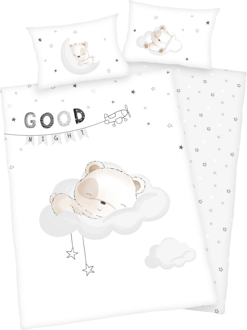 Baby Best Babybettwäsche »Sleeping little bear«, mit niedlichem Motiv und liebevollem Schriftzug von Baby Best