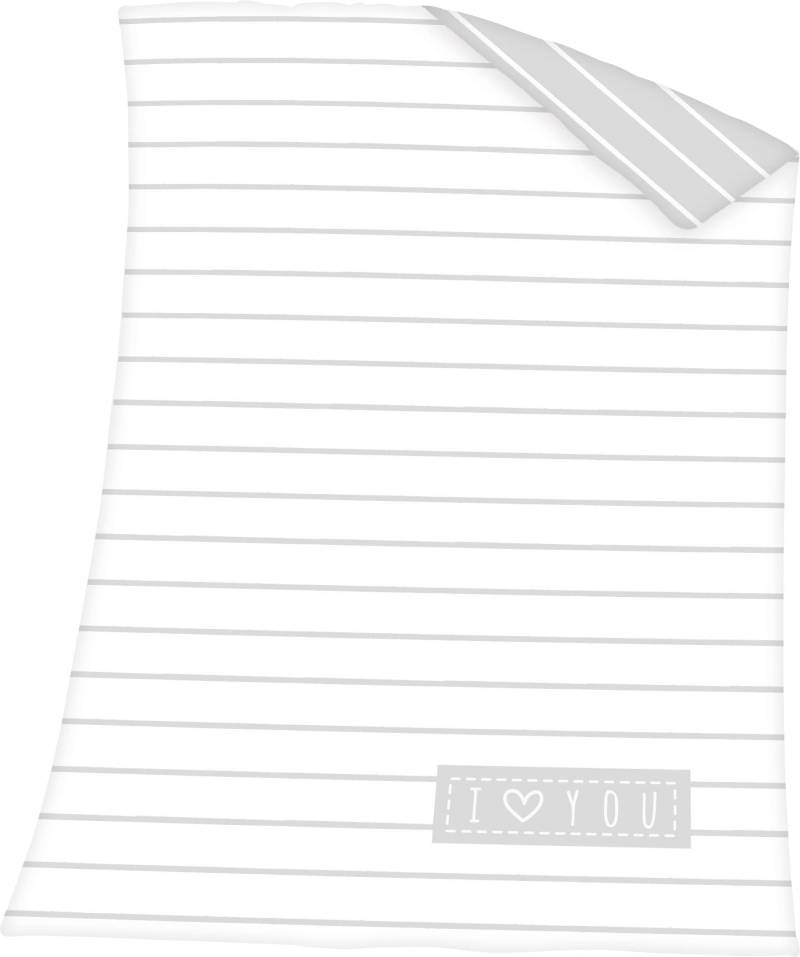 Baby Best Babydecke »I love you«, mit Schriftzug und Streifen, Kuscheldecke von Baby Best