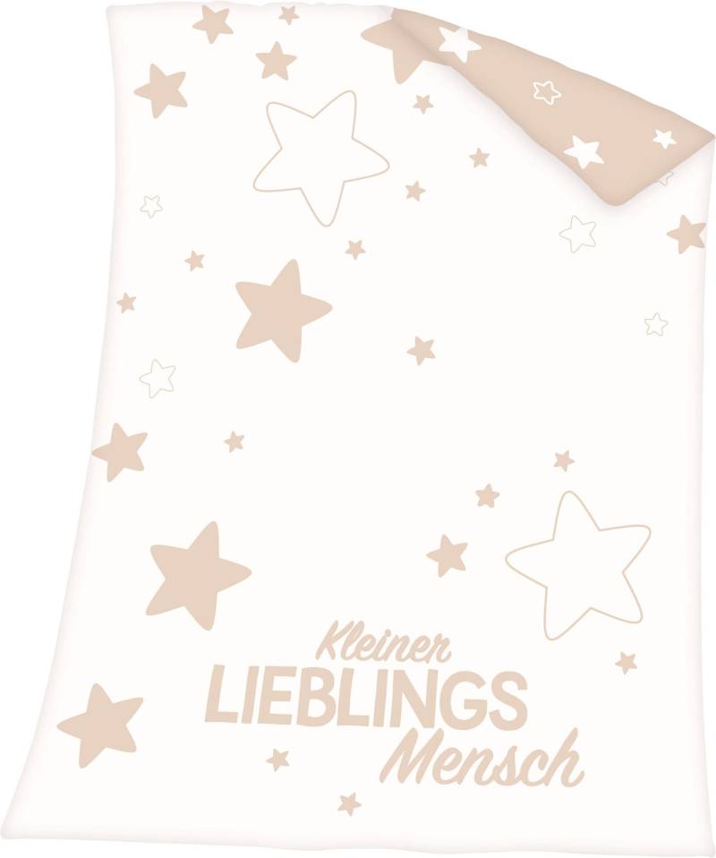 Baby Best Babydecke »Kleiner Lieblingsmensch«, mit Schriftzug und Sternen, Kuscheldecke von Baby Best