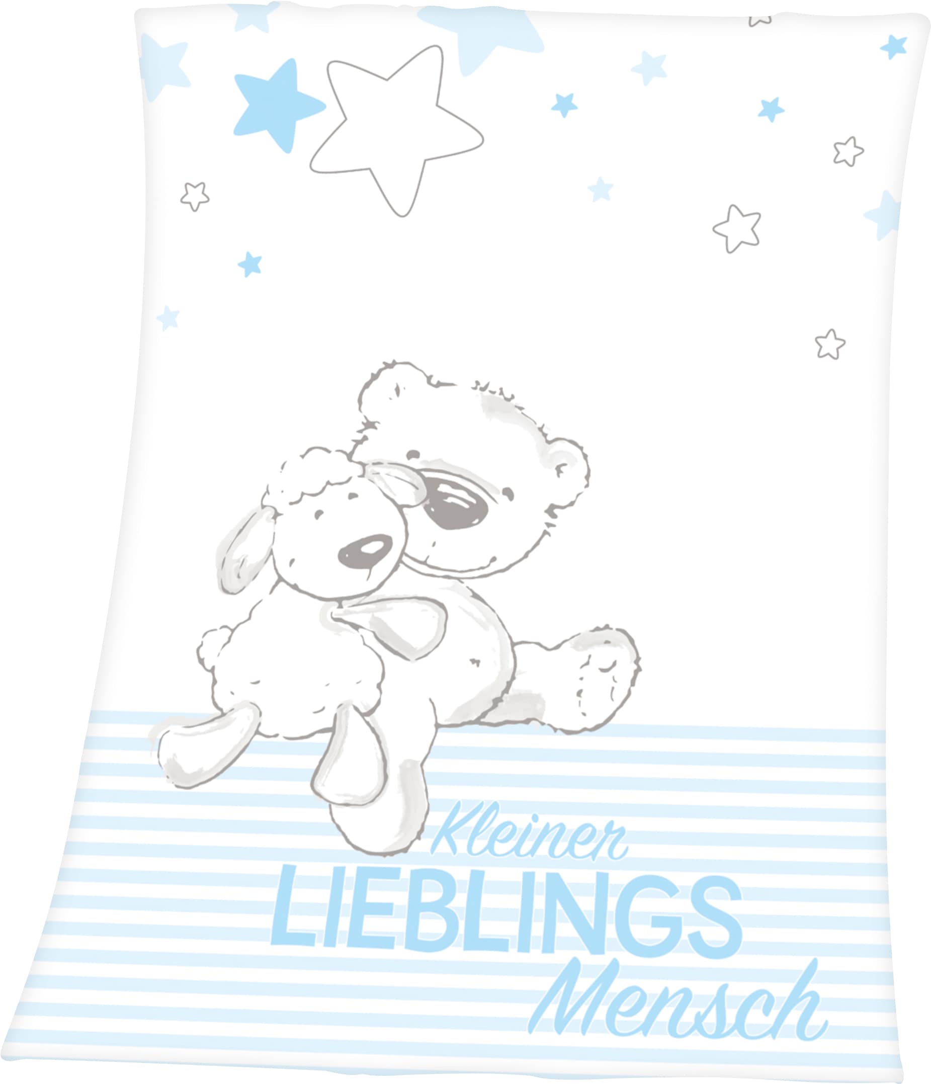 Baby Best Babydecke »Kleiner Lieblingsmensch«, mit tollem Motiv und Schriftzug, Kuscheldecke Baby Best Babydecke »Kleiner Lieblingsmensch«, mit tollem Motiv und Schriftzug, Kuscheldecke von Baby Best